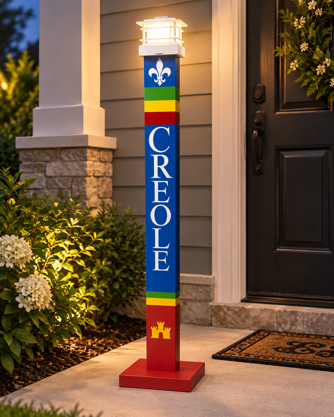 Creole Solar Light Post